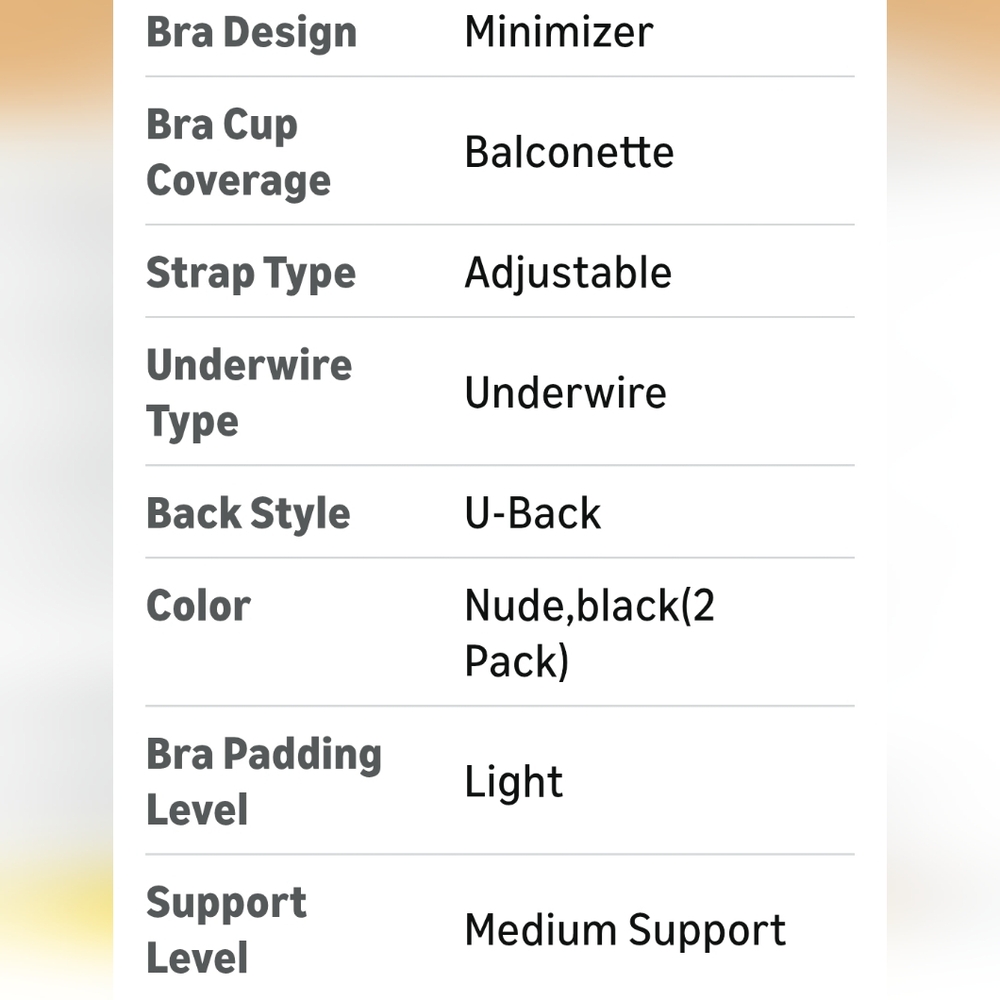 Curve Muse. Elegant Lace Minimizer Underwire Bra. Black and Tan. Size 38C. NWT. - Picture 12 of 14